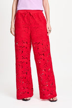 Afbeelding in Gallery-weergave laden, Broek lace bloom red