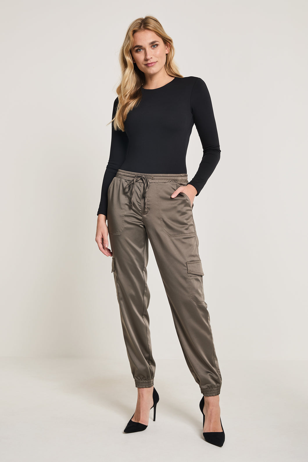 Broek bowie cargo satin